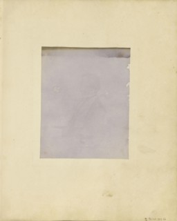 Profile portrait of a Seated Man; British, active India about 1843; England; 1843 - 1845; Salted paper print from a paper