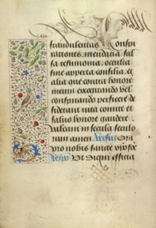 Decorated Text Page; Nicolas Spierinc, Flemish, active 1455 - 1499, Ghent, written, Belgium; 1469; Tempera colors, gold leaf