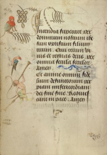 Decorated Text Page; Nicolas Spierinc, Flemish, active 1455 - 1499, Antwerp, illuminated, Belgium; 1469; Tempera colors, gold