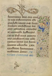 Decorated Text Page; Nicolas Spierinc, Flemish, active 1455 - 1499, Ghent, written, Belgium; 1469; Tempera colors, gold leaf