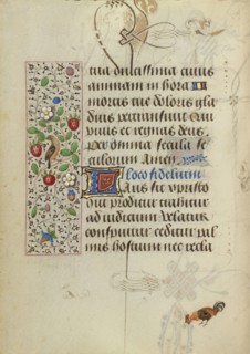 Decorated Text Page; Nicolas Spierinc, Flemish, active 1455 - 1499, Antwerp, illuminated, Belgium; about 1471; Tempera colors