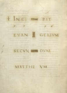 Incipit Page; Lorsch, Germany; about 826 - 838; Tempera colors on parchment; Leaf: 31.6 x 24 cm, 12 7,16 x 9 7,16 in