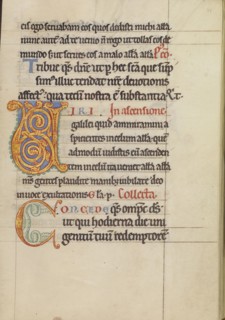 Decorated Initial V; Decorated Initial C; Steinfeld, Germany; about 1180; Tempera colors, gold, silver, and ink on parchment