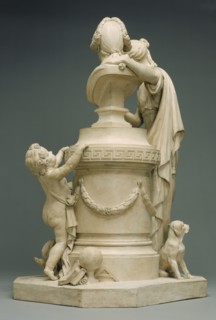 Allegorical Group with the Bust of an Architect; possibly Belgian; France; 1780 - 1800; Terracotta; 67 x 41.8 x 36.5 cm