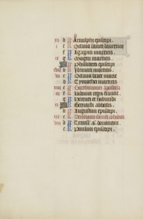 Calendar Page; Ghent, bound, Belgium; 1450s; Tempera colors, gold leaf, gold paint, and ink on parchment; Leaf: 26.4 x 18.4 cm