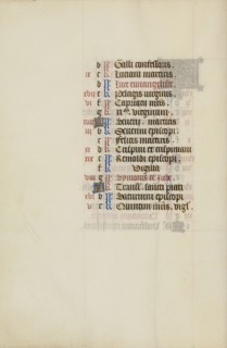 Calendar Page; Ghent, bound, Belgium; 1450s; Tempera colors, gold leaf, gold paint, and ink on parchment; Leaf: 26.4 x 18.4 cm
