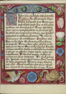 Decorated Text Page; Strasbourg, France; early 16th century; Tempera colors on parchment; Leaf: 13.5 x 10.5 cm
