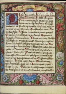 Decorated Text Page; Strasbourg, France; early 16th century; Tempera colors on parchment; Leaf: 13.5 x 10.5 cm