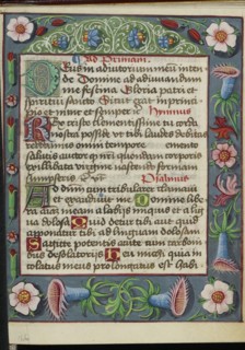Decorated Text Page; Strasbourg, France; early 16th century; Tempera colors on parchment; Leaf: 13.5 x 10.5 cm