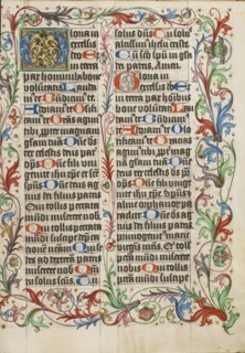 Decorated Initial G; Westphalia, Germany; about 1500 - 1505; Tempera colors, gold paint, and ink on parchment; Leaf: 38.7 x 27.9