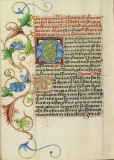 Decorated Initial O; Workshop of Valentine Noh, Bohemian, active 1470s, Prague, Bohemia, Czech Republic; about 1470 - 1480