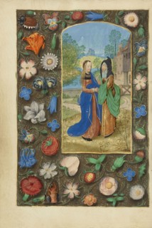 The Visitation; Master of the Dresden Prayer Book or workshop, Flemish, active about 1480 - 1515, Bruges, Belgium; about 1480