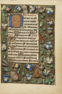Decorated Initial D; Master of the Dresden Prayer Book or workshop, Flemish, active about 1480 - 1515, Bruges, Belgium