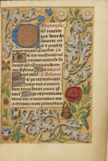 Decorated Initial C; Bruges, Belgium; about 1480 - 1485 ?; Tempera colors and gold on parchment; Leaf: 20.5 x 14.8 cm
