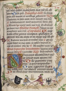 Decorated Initial D; Salzburg, Austria; about 1485; Tempera colors, gold leaf, and ink on parchment; Leaf: 17.6 x 13 cm