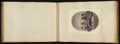 Japanese Playing Goobun; Felice Beato, 1832 - 1909, Japan; 1866 - 1867; Hand-colored Albumen silver print