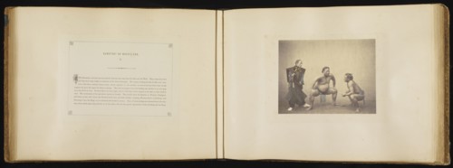 Sumotori or Wrestlers; Felice Beato, 1832 - 1909, Japan; 1866 - 1867; Hand-colored Albumen silver print