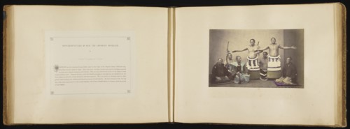 Representatives of Nio, the Japanese Hercules; Felice Beato, 1832 - 1909, Japan; 1866 - 1867; Hand-colored