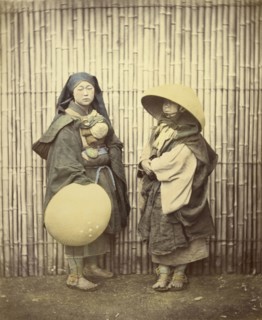 Mendicant Nun; Felice Beato, 1832 - 1909, Japan; 1866 - 1867; Hand-colored Albumen silver print