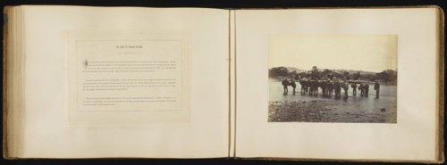 The Ford at Sakawa-Nagawa; Felice Beato, 1832 - 1909, Japan; 1866 - 1867; Hand-colored Albumen silver