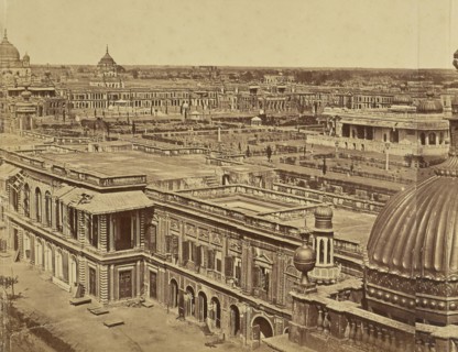 Panorama of Lucknow: View of Devastation Wrought by Lucknow Massacre; Felice Beato, 1832 - 1909, India
