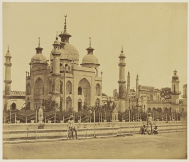 Mosque in the Interior of the Hosainabad Emambara; Felice Beato, 1832 - 1909, India; 1858; Albumen silver
