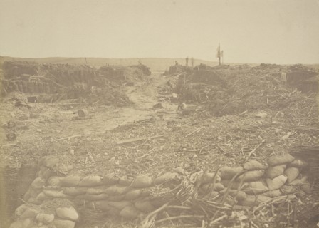 Interior of the Redan; James Robertson, English, 1813 - 1888, Crimea; 1855; Salted paper print; 20.5 x 28.6 cm