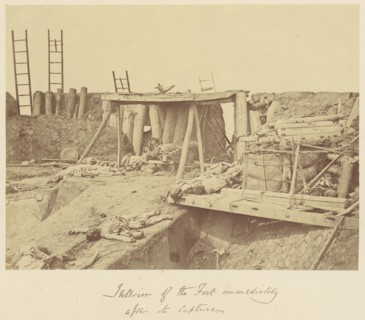 Interior of the Fort Immediately After Its Capture; Felice Beato, 1832 - 1909, China; 1860; Albumen silver