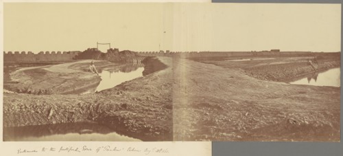 Entrance to the Fortified Town of Pauku; Felice Beato, 1832 - 1909, China; 1860; Albumen silver print