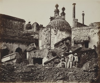 The Mine in the Chattar Manzil, Exploded by the Enemy at the First Attack of General Henry Havelock; Felice Beato English
