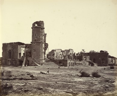The Residency, Taken from the Redan Battery; Felice Beato, 1832 - 1909, Henry Hering, 1814 - 1893