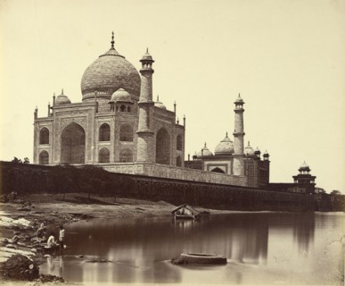 The Taj Mahal from the River; Felice Beato, 1832 - 1909, Henry Hering, 1814 - 1893, India