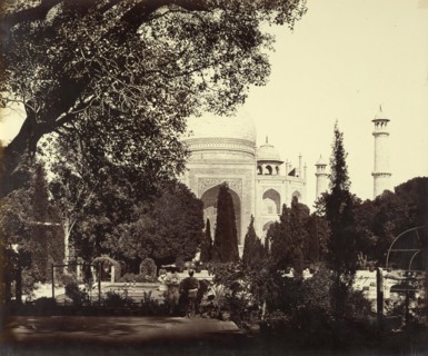 The Taj Mahal from the Fountains; Felice Beato, 1832 - 1909, Henry Hering, 1814 - 1893, India