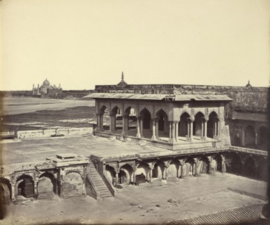 Dewar Khans in the Fort Agra; Felice Beato, 1832 - 1909, Henry Hering, 1814 - 1893, India