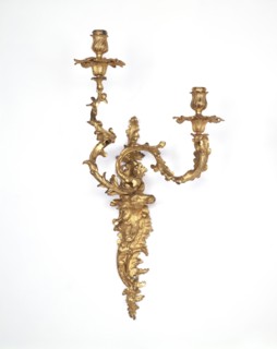 Wall Light; French; about 1735; Gilt bronze; 63.8 × 29 × 19.7 cm, 25 1,8 × 11 7,16 × 7 3,4 in