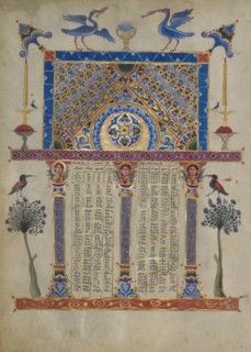 Canon Table Page; T'oros Roslin, Armenian, active 1256 - 1268, T'oros Roslin, Armenian, active 1256 - 1268, Hromklay, Armenia