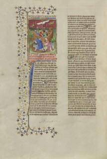 Demetrius Nicator, King of Syria, Killed as He Attempts to Land at Tyre; Paris, France; about 1413–1415; Tempera colors, gold