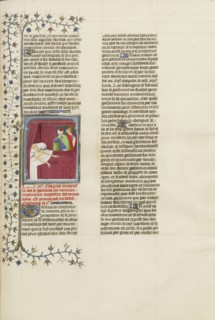The Putrefaction of the Flesh of the Dying Emperor Galerius; Paris, France; about 1413 - 1415; Tempera colors, gold leaf, gold