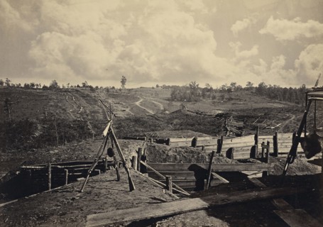 Rebel Works in Front of Atlanta, Ga. No. 5; George N. Barnard, American, 1819 - 1902, New York, United States; 1864; Albumen