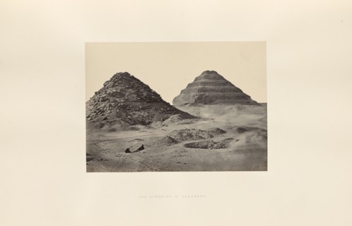 The Pyramids of Sakkarah; Francis Frith, English, 1822 - 1898, Giza, Egypt; 1856; Albumen silver print