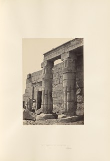 The Temple of Goorneh, Thebes; Francis Frith, English, 1822 - 1898, Thebes, Egypt; about 1857; Albumen silver print