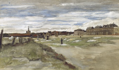 Bleaching Ground at Scheveningen; Vincent van Gogh, Dutch, 1853 - 1890, 1882; Watercolor heightened with white gouache