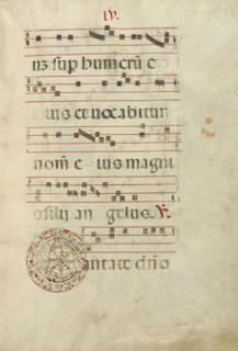 Decorated Initial C; Northern Italy, Italy; about 1460 - 1480; Tempera colors and gold leaf on parchment; Leaf: 60.3 x 44 cm