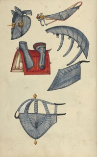 Horse Armor; Augsburg, probably, Germany; about 1560 - 1570; Tempera colors and gold and silver paint on paper bound between