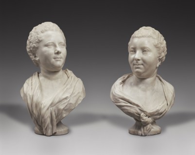 Busts of Two Sisters: Bust of Mme. Brigitte François Elisabeth de Lansir, née Garnier d'Isle; Bust of Mme. Adélaïde Julie