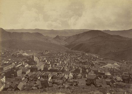 Virginia City, Nevada; Carleton Watkins, American, 1829 - 1916, Virginia City, Nevada, Storey, United States; 1875; Albumen