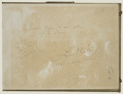 Halévy's Inscriptions; Edgar Degas, French, 1834 - 1917, about 1877; Black ink; 26 x 34.9 cm, 10 1,4 x 13 3,4 in