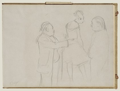 Sketches of a Ballet Master; Edgar Degas, French, 1834 - 1917, about 1877; Graphite