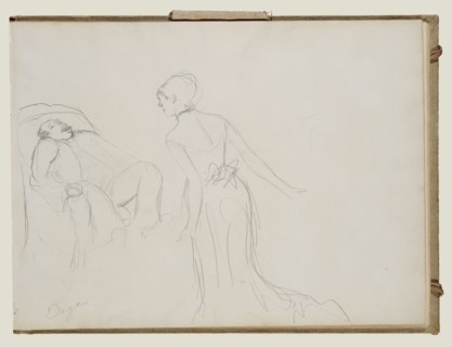 Café Concert Rehearsal; Edgar Degas, French, 1834 - 1917, about 1877; Graphite