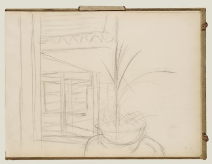 Interior Scene; Edgar Degas, French, 1834 - 1917, about 1877; Graphite